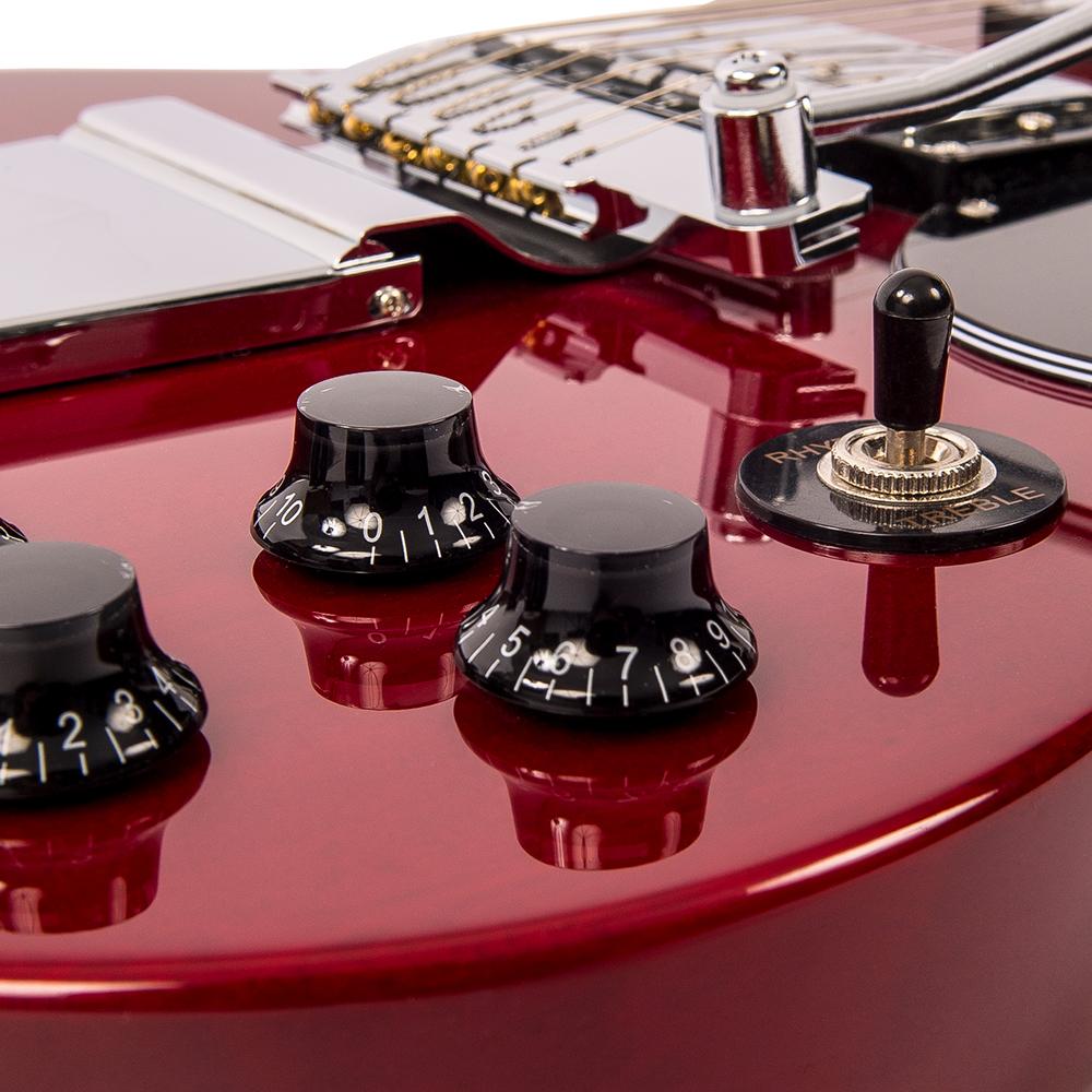 Vintage VS6V ReIssued with vintage style Vibrato ~ Cherry Red - Fair Deal Music
