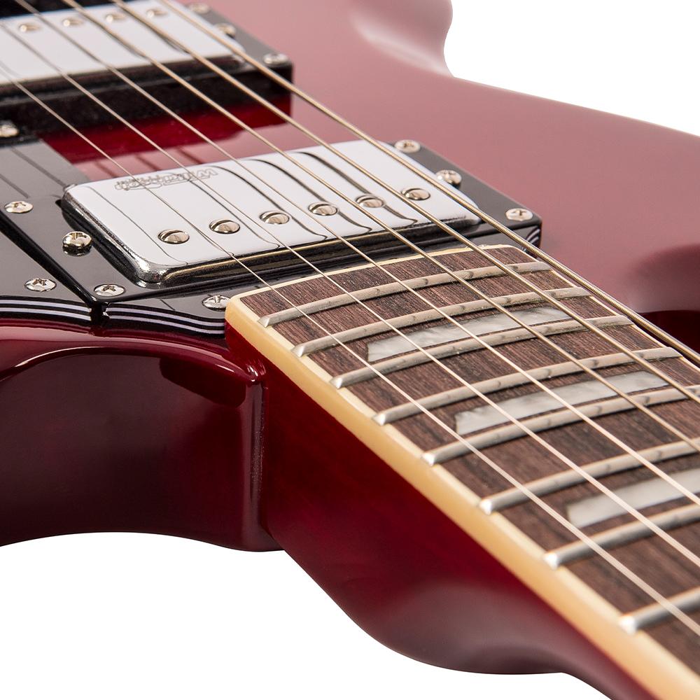 Vintage VS6V ReIssued with vintage style Vibrato ~ Cherry Red - Fair Deal Music
