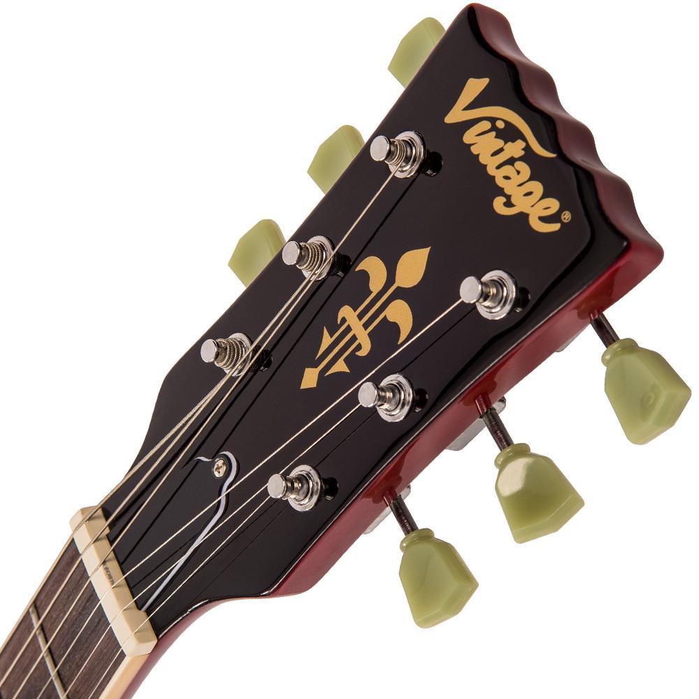 Vintage VS6V ReIssued with vintage style Vibrato ~ Cherry Red - Fair Deal Music