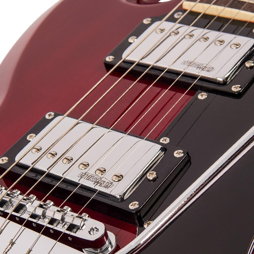 Vintage VS6V ReIssued with vintage style Vibrato ~ Cherry Red - Fair Deal Music