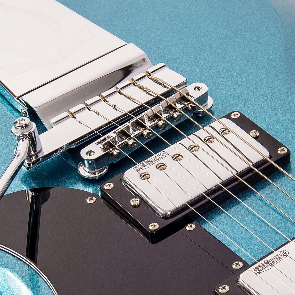 Vintage VS6V ReIssued with vintage style Vibrato ~ Gun Hill Blue - Fair Deal Music