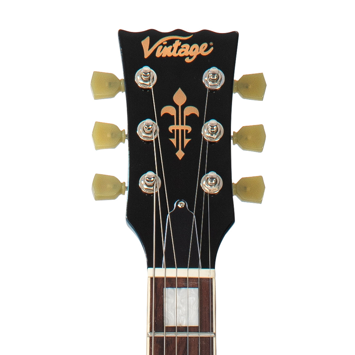 Vintage VSA500B ReIssued Semi Acoustic Guitar w/Bigsby ~ Gun Hill Blue - Fair Deal Music