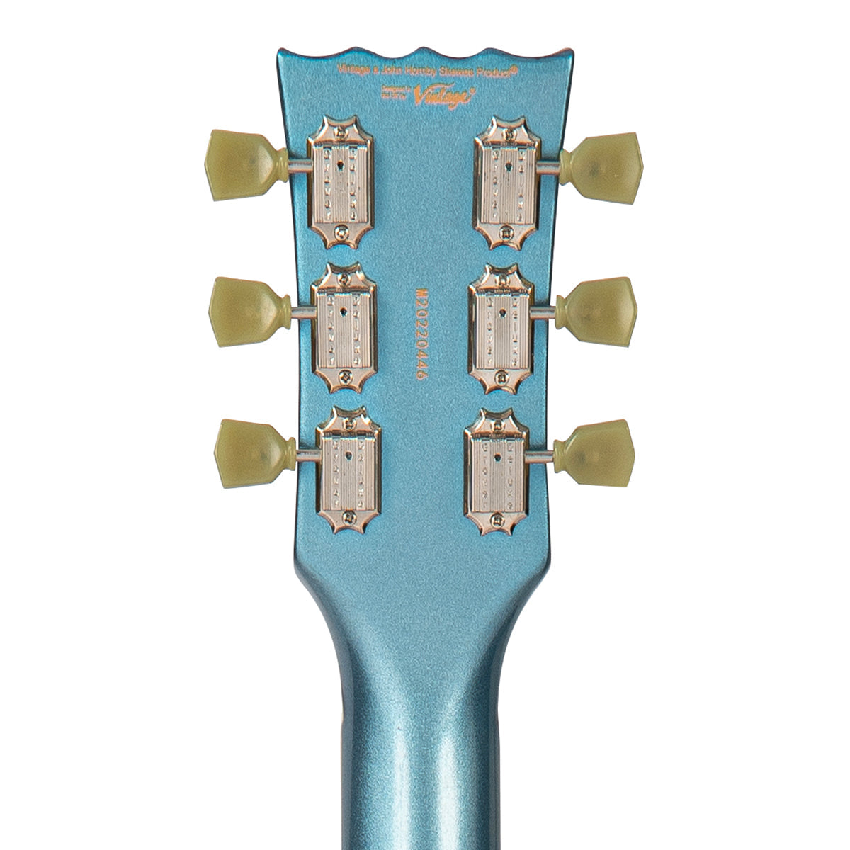 Vintage VSA500B ReIssued Semi Acoustic Guitar w/Bigsby ~ Gun Hill Blue - Fair Deal Music