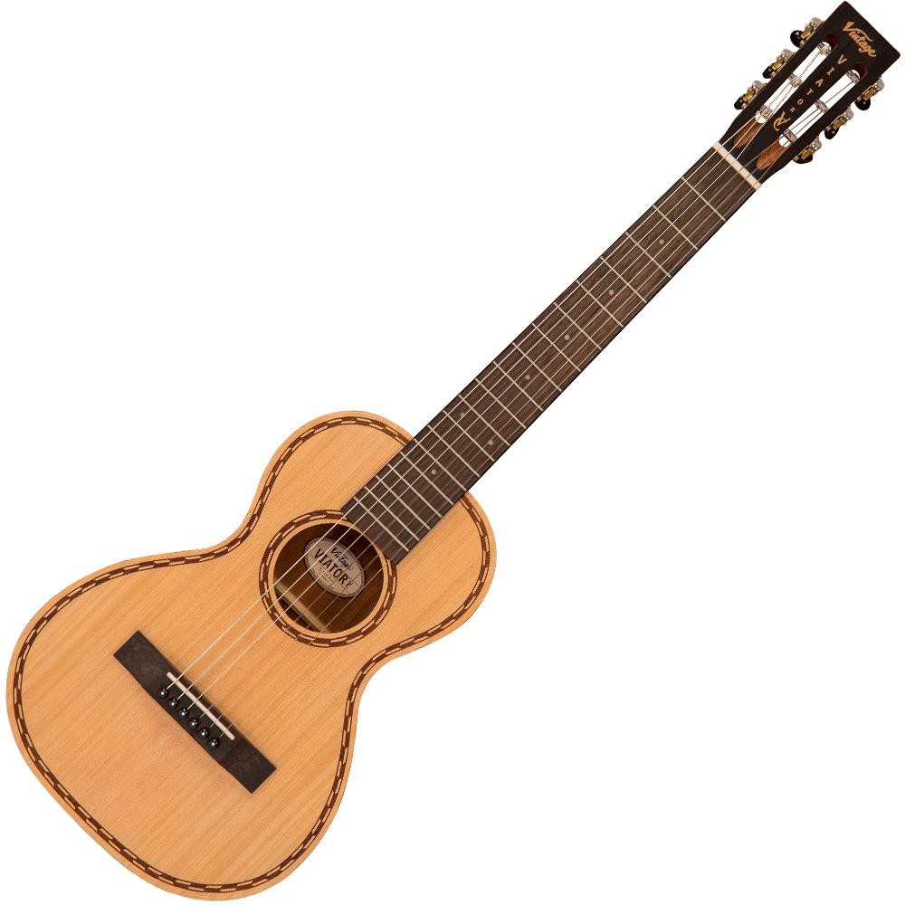 Vintage 'Viator' Paul Brett Acoustic Travel Guitar ~ Nylon Strung ~ Natural - Fair Deal Music