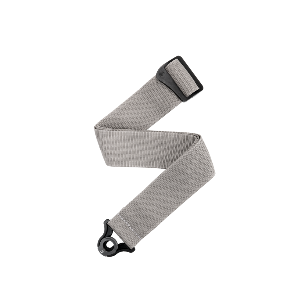 D'Addario Auto Lock Polypro Guitar Strap, Silver - Fair Deal Music