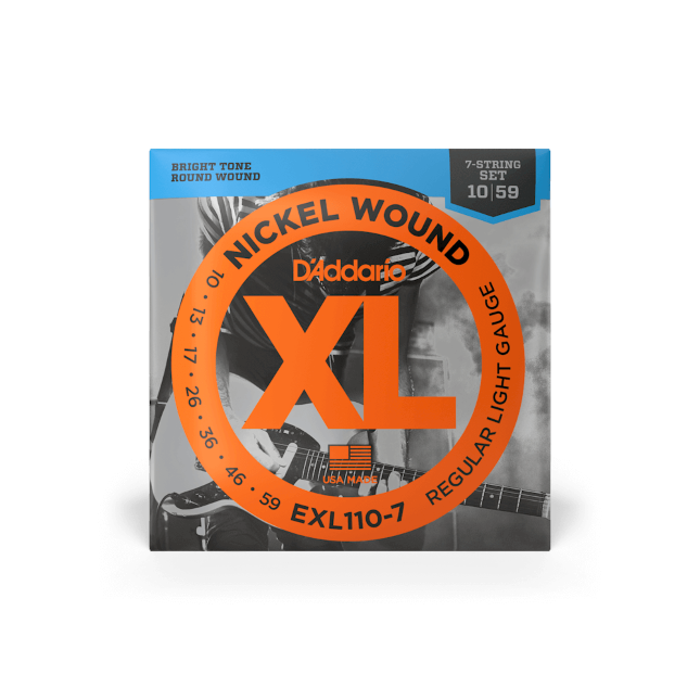 D'addario EXL110-7 10-59 Regular Light 7-String, XL Nickel Electric Guitar Strings - Fair Deal Music