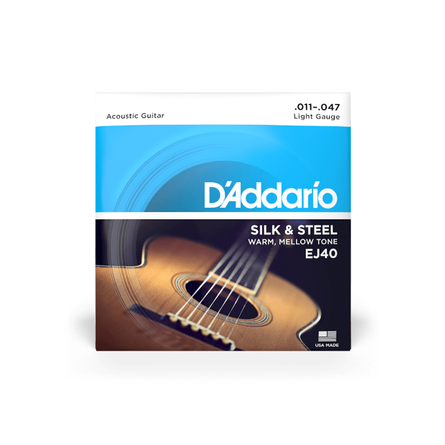 D'Addario EJ40 11-47 Light, Silk & Steel Acoustic Guitar Strings - Fair Deal Music