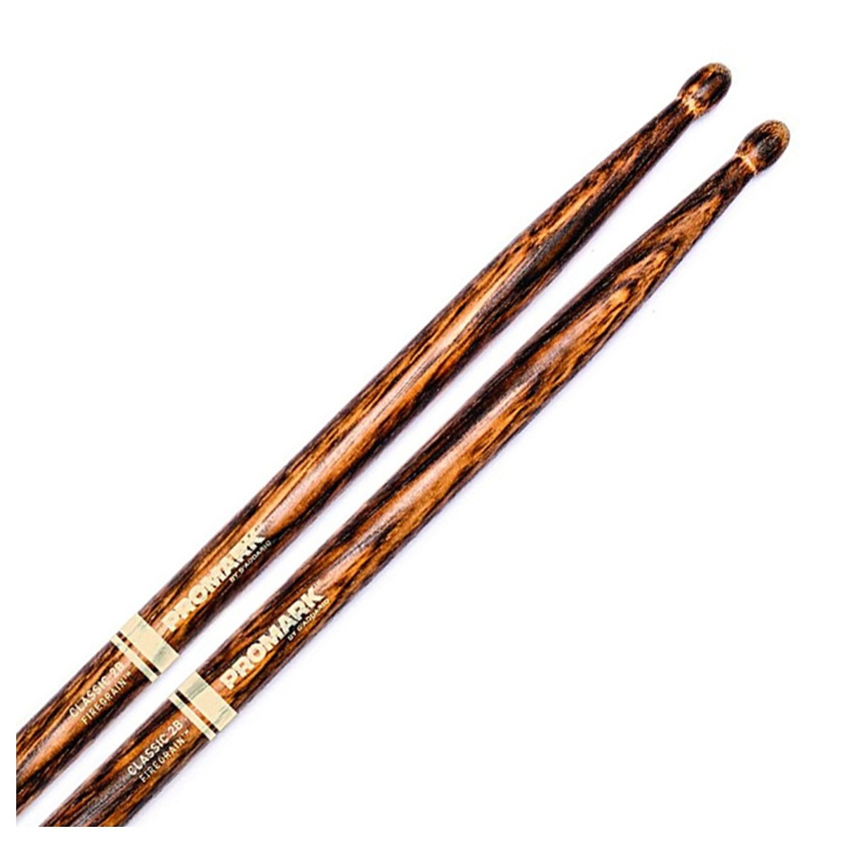 ProMark Classic Forward 2B FireGrain Hickory Drumsticks, Oval Wood Tip - Fair Deal Music