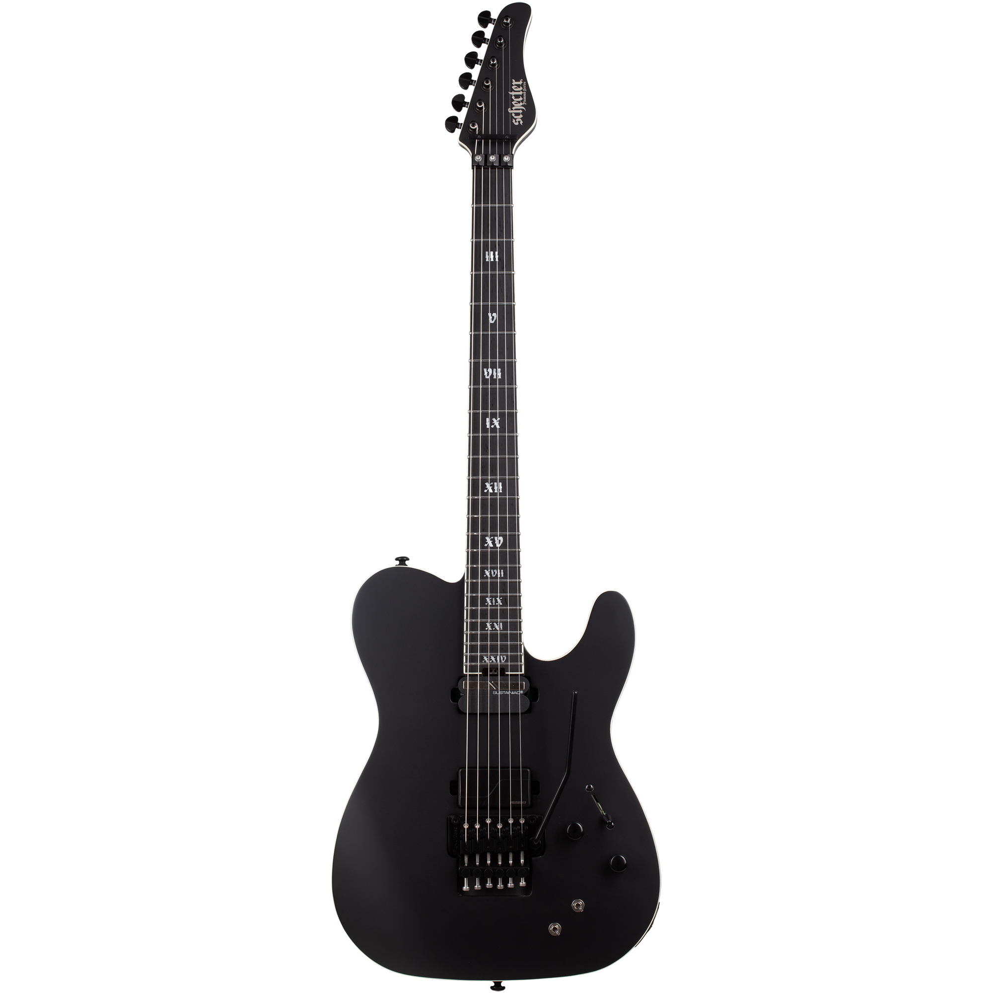 Schecter PT FR-S SLS Elite Evil Twin, Satin Black - Fair Deal Music