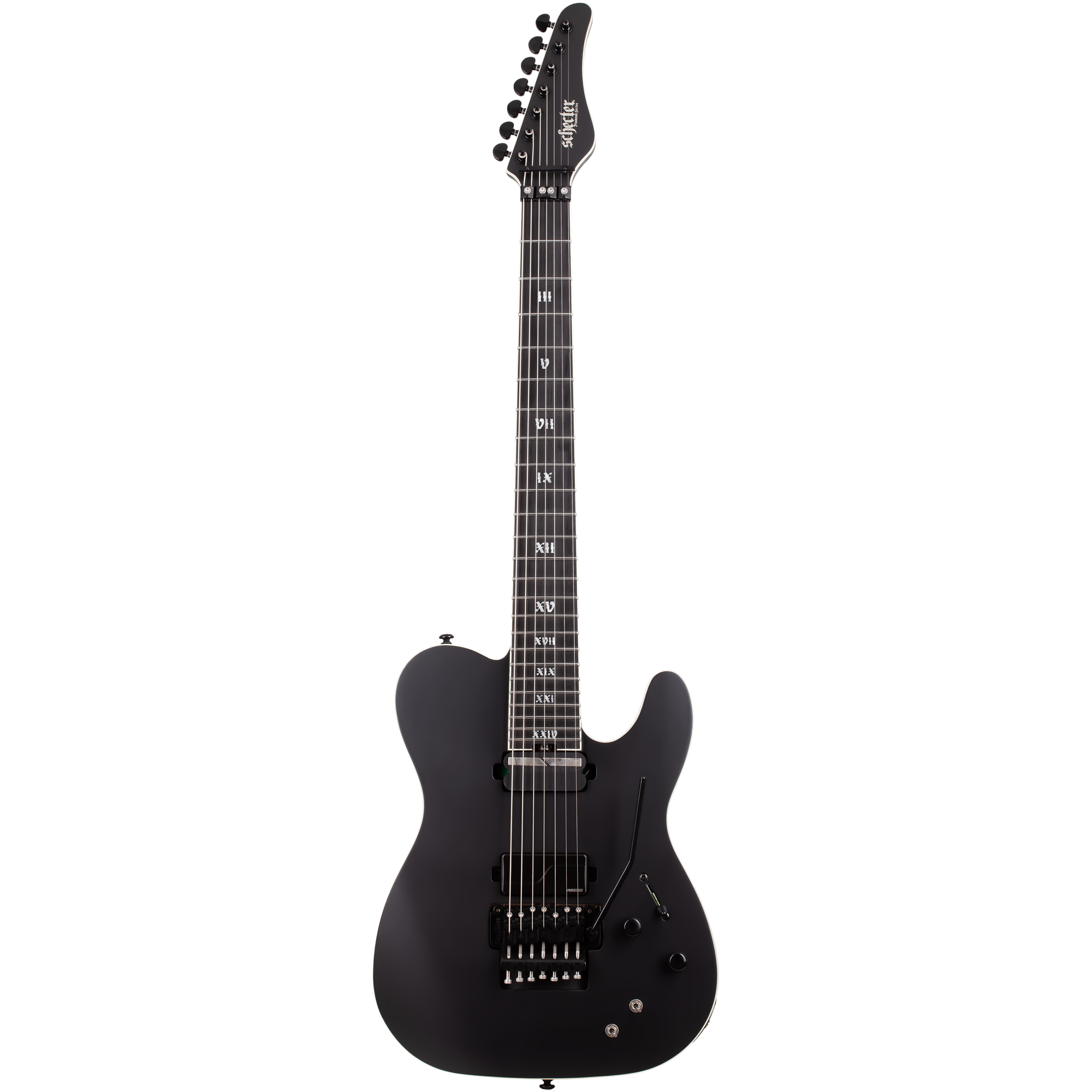 Schecter PT 7 FR-S SLS Elite Evil Twin, Satin Black - Fair Deal Music