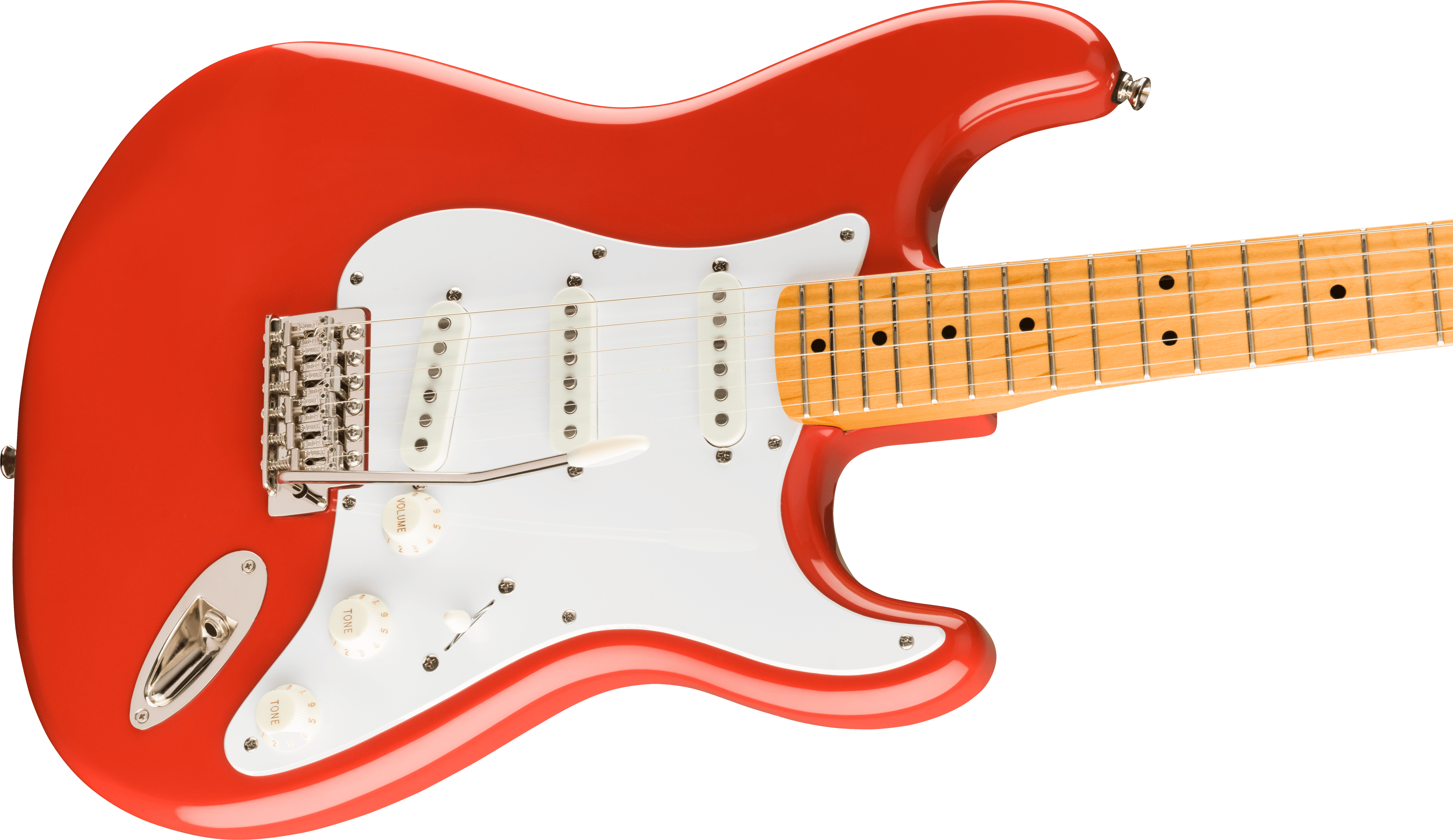 Squier Classic Vibe '50s Stratocaster Electric Guitar, Maple Fingerboard, Fiesta Red - Fair Deal Music