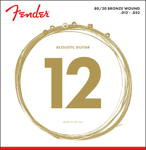 Fender 80/20 Bronze Acoustic Strings, Light 12-52 - Fair Deal Music