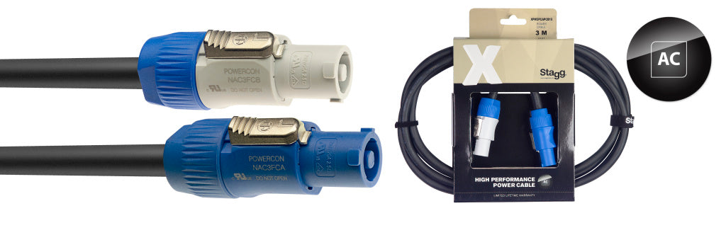 Stagg XPW1,5PCAPCB15 1,5M-1,5/5F-16GA pwrCON-IN/OUT - Fair Deal Music