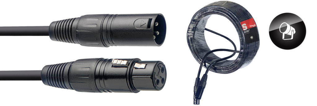 Stagg SDX20-3 20M/66F DMX CABLE XLRf-XLRm 3P - Fair Deal Music
