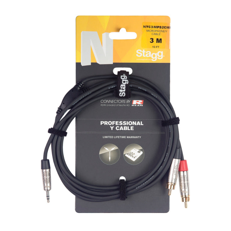 Stagg NYC3/MPS2CMR 3M/10F SPLIT minST.PL-2RCAm DL - Fair Deal Music