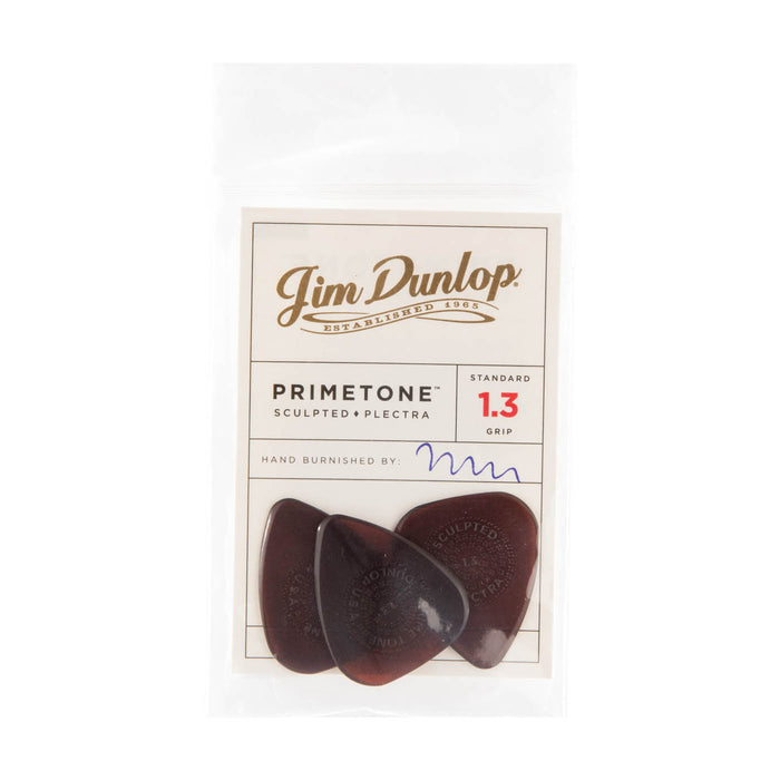 Jim Dunlop Primetone Sculpted, Standard Grip Pick 1.3mm (Pack of 3) - Fair Deal Music