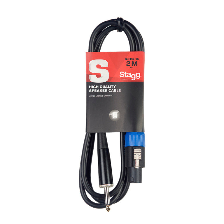 Stagg SSP2SP15 Speaker cable, SPK/jack, 2 m (6') - Fair Deal Music
