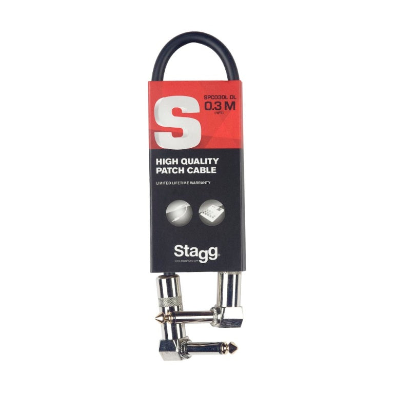 Stagg SPC030L DL 30CM/12"-Patch Cable L Plug DL - Fair Deal Music