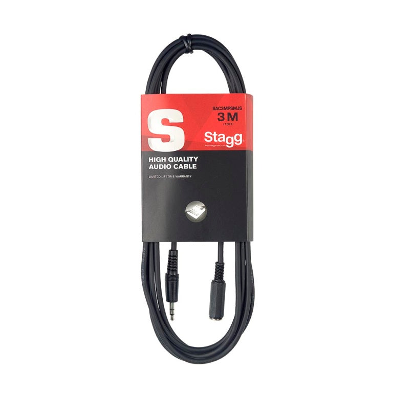 Stagg SAC3MPSBMJS 3m/10ft Mini Jack Extension Cable - Fair Deal Music