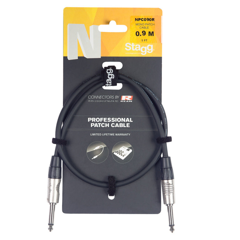 Stagg NPC090R 90CM/3FT Patch Cable Plug-Plug DL - Fair Deal Music