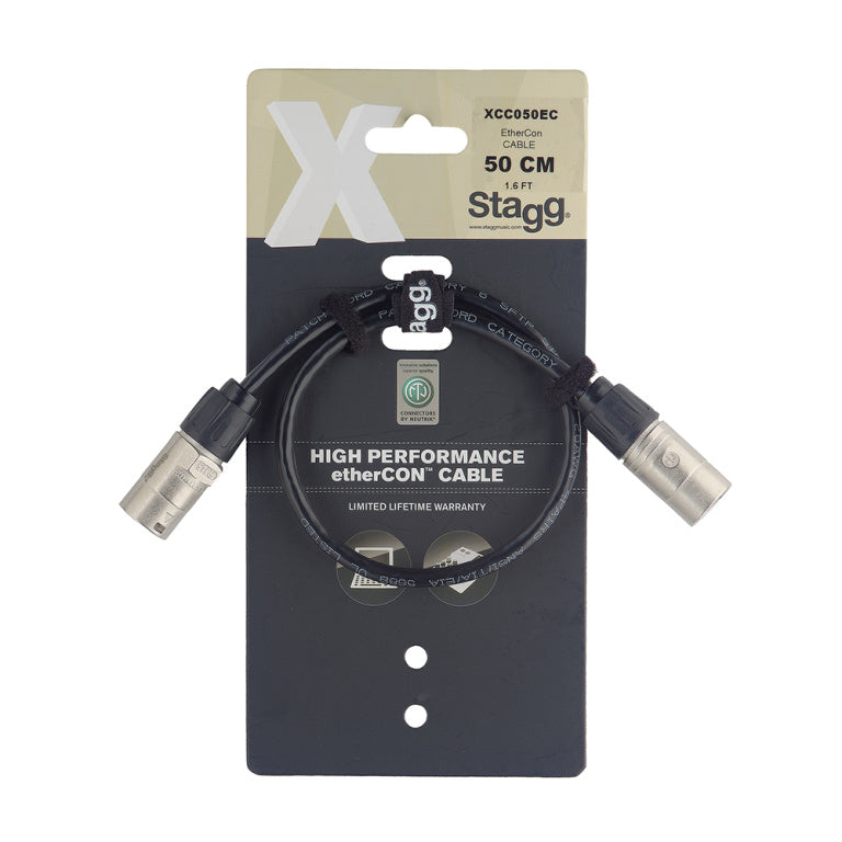Stagg XCC050EC 50C/1.6F Etrcon 8MC-C6 SFTP Cable - Fair Deal Music