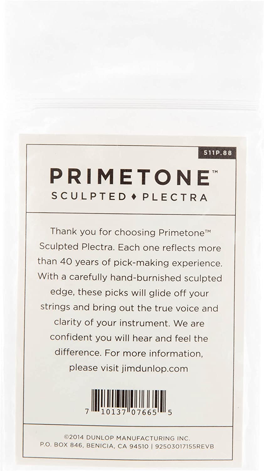 Jim Dunlop Primetone Sculpted, Standard Pick .88mm (Pack of 3) - Fair Deal Music