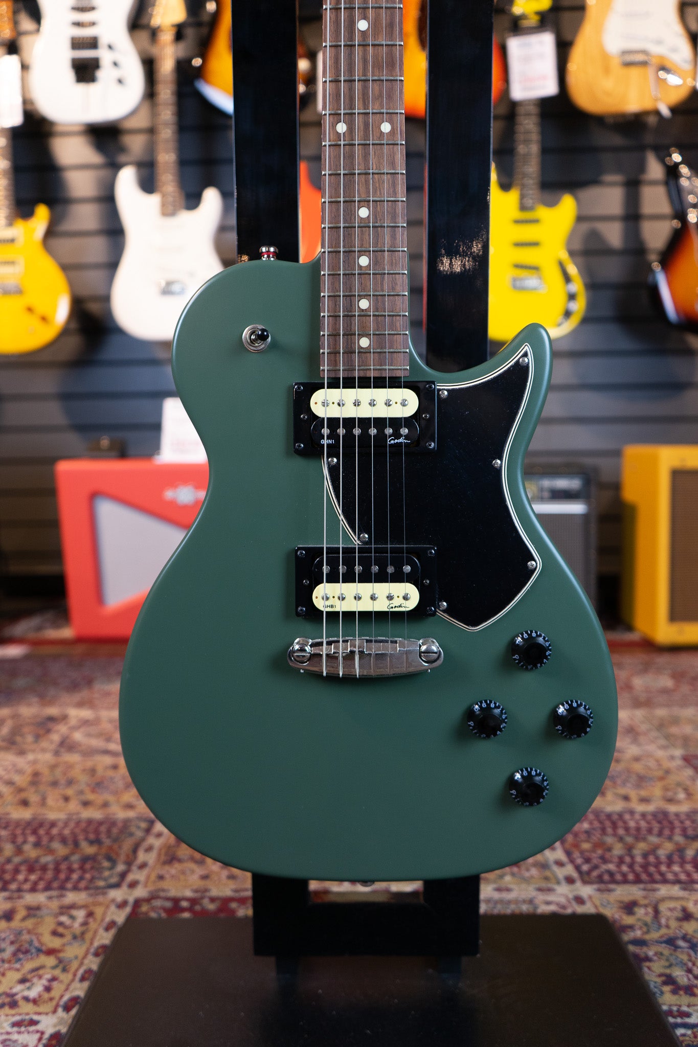 Godin Summit Classic SG, Matte Green, USED - Fair Deal Music