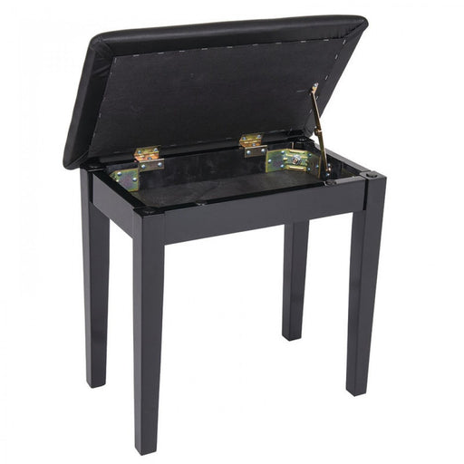 Kinsman KPB01BK Piano Bench with Storage - Satin Black - Fair Deal Music