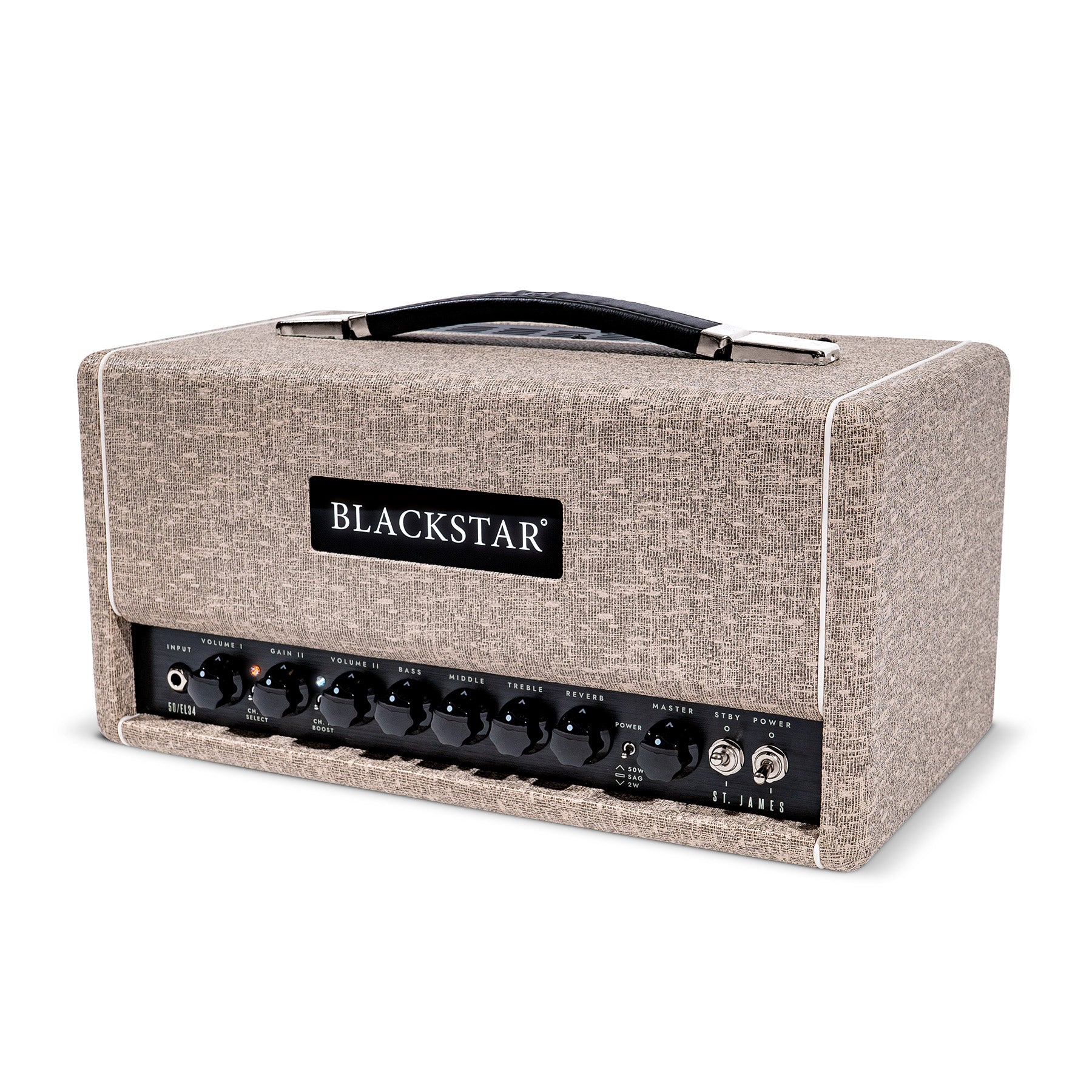 Blackstar St. James 50w EL34 Valve Amp Head in Fawn, B-Stock - Fair Deal Music