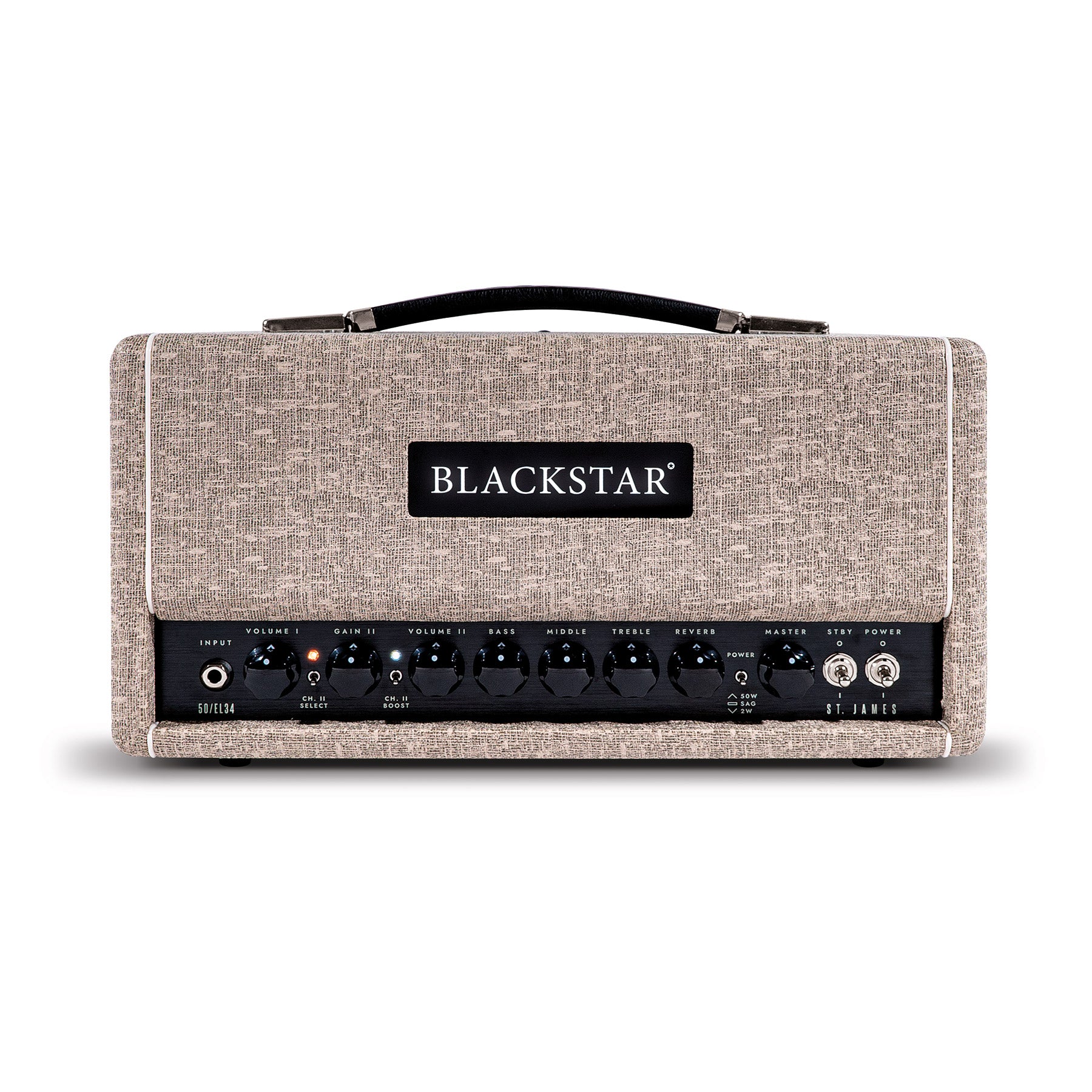 Blackstar St. James 50w EL34 Valve Amp Head in Fawn, B-Stock - Fair Deal Music
