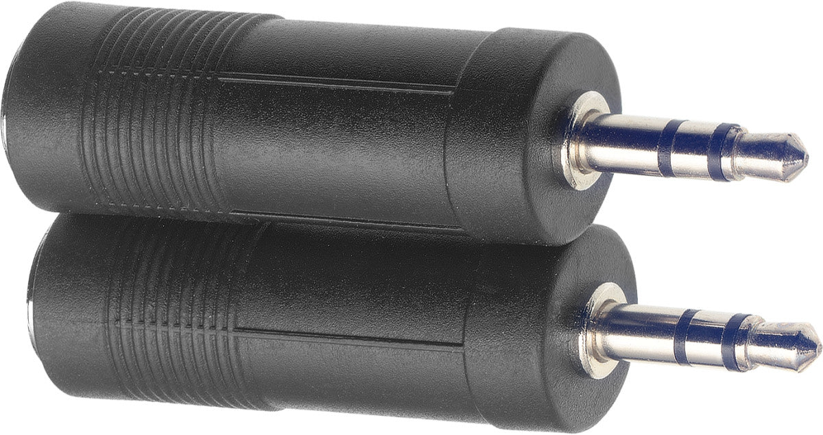 Stagg AC-PFSJMSH Female 1/4" Stereo Jack to Male 3.5mm Stereo Mini Adaptor (pair) - Fair Deal Music