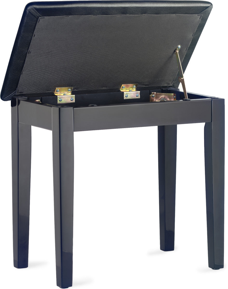 Stagg PBF23 BKP SBK Piano Bench with Storage Polished Black (Display Model) - Fair Deal Music