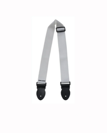 Leathergraft Webbing Guitar Strap, White - Fair Deal Music