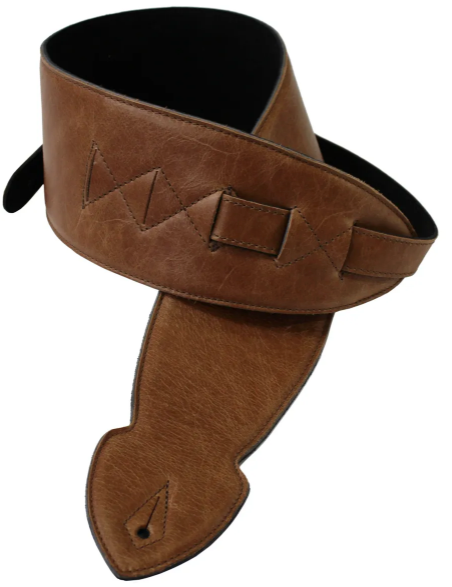 Leathergraft Softy 2.5 Guitar Strap, Honey - Fair Deal Music