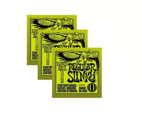 Ernie Ball 2221 Regular Slinky Electric Strings 10-46 3-Sets - Fair Deal Music