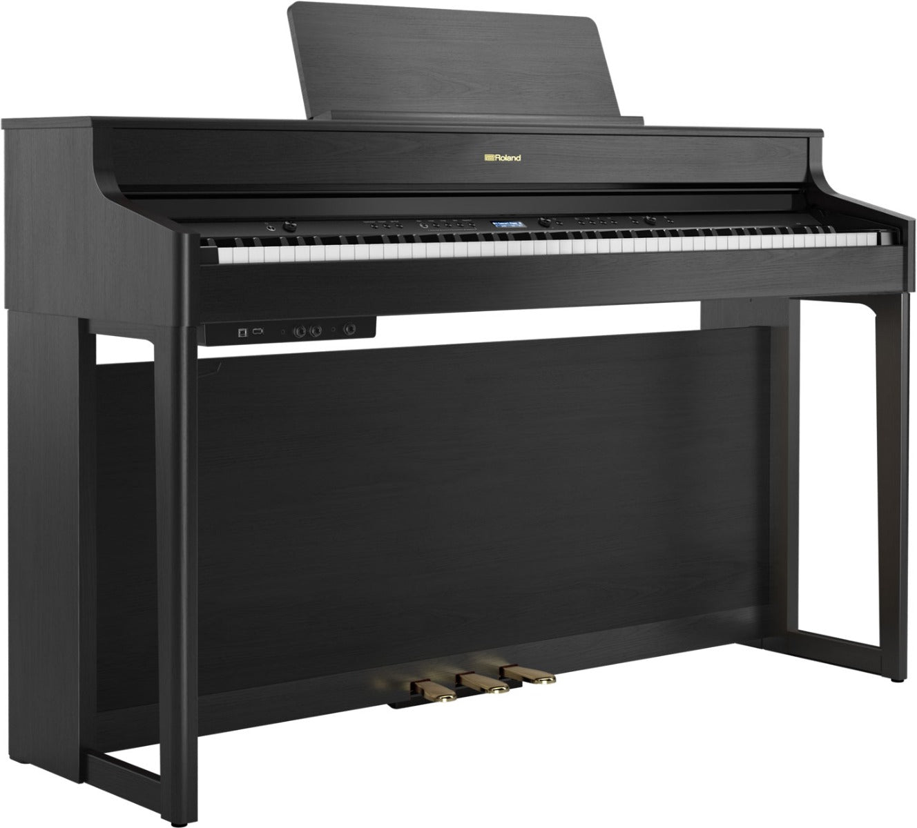 Roland HP702-CH Digital Upright Piano Charcoal Black, Nearly New - Fair Deal Music