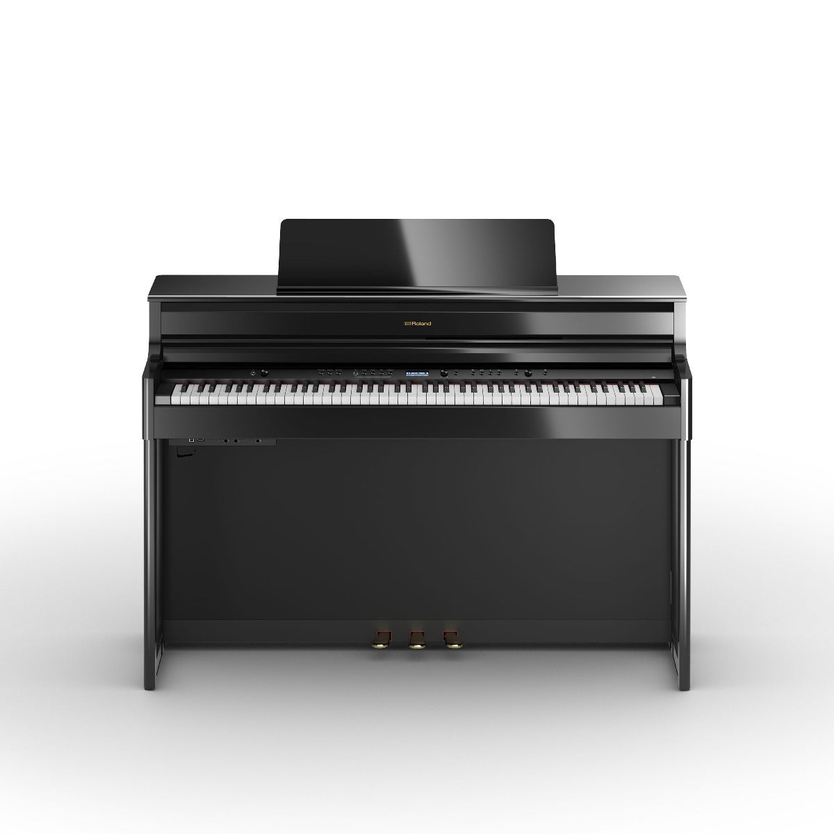 Roland HP704-PE Digital Upright Piano Polished Ebony (Showroom Model) - Fair Deal Music