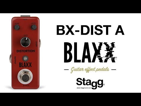Load video: Blaxx by Stagg Guitar Effects Pedal Distortion A - Fair Deal Music