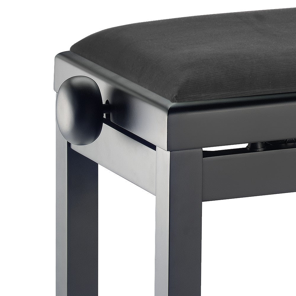 Stagg PBF39 Adjustable Piano Bench in Matt Black with Velvet Top - Fair Deal Music
