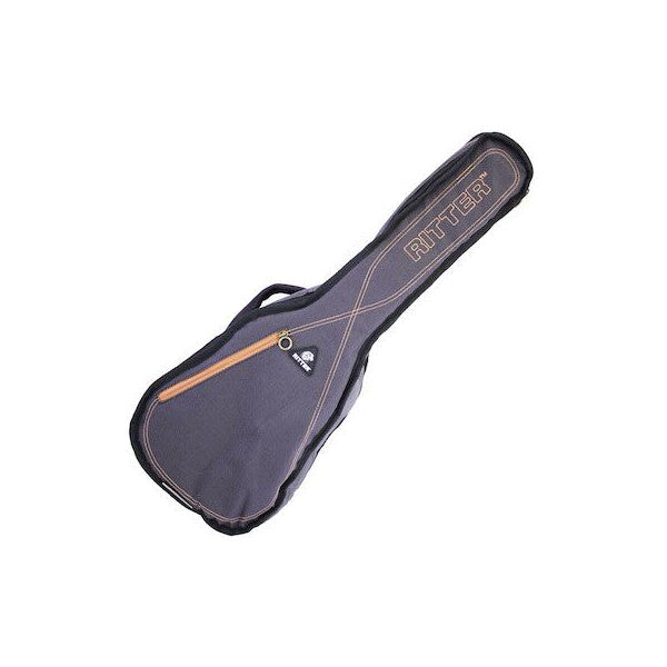 Ritter Session 3 Series Bag: Ukulele Soprano, RGS3-UT/MGB Misty Grey - Leather brown - Fair Deal Music