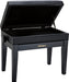 Roland RPB-400BK Adjustable Piano Bench with Storage in Satin Black - Fair Deal Music