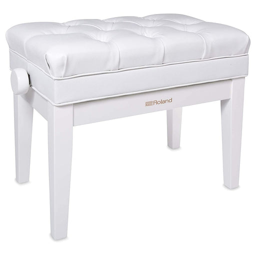 Roland RPB-500PW Adjustable Piano Bench with Storage in Polished White - Fair Deal Music
