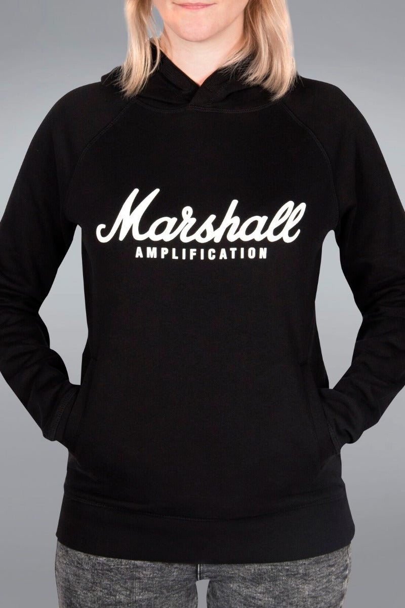 Marshall Unisex Script Logo Hoodie Black - Fair Deal Music