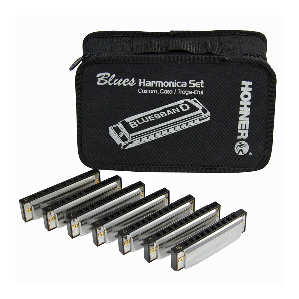 Hohner Blues Band 7 Piece Harmonica Set (Blues Harp) - Fair Deal Music