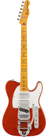Fender Stories Collection Mike Campbell Red Dog Telecaster®, Maple Fingerboard, Red Dog Red, (Open-Box) - Fair Deal Music
