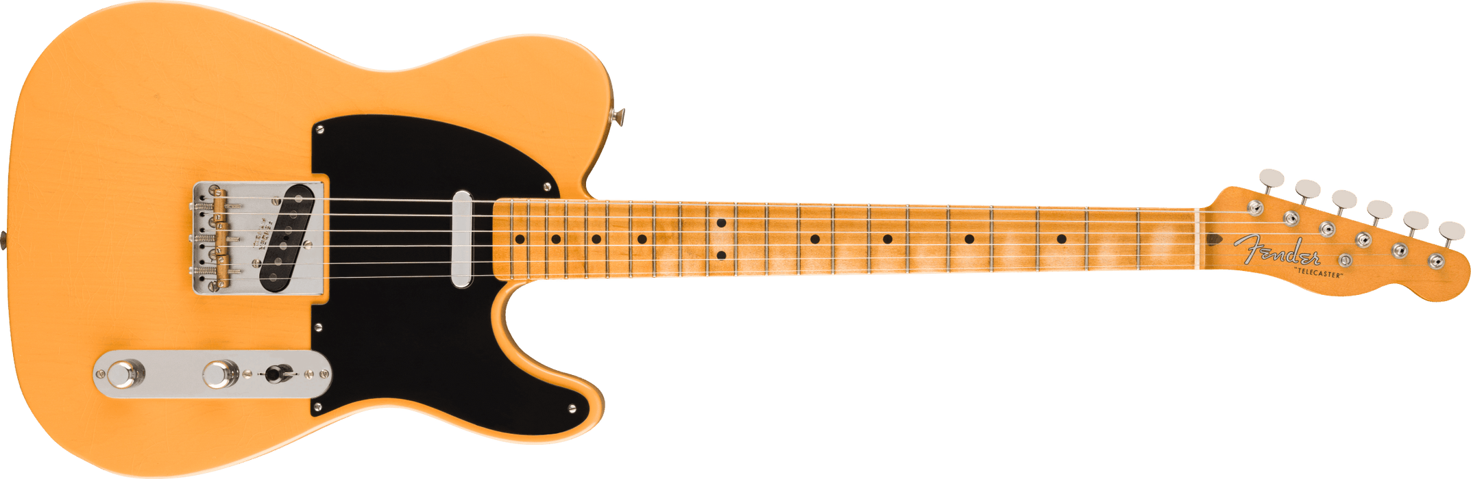 Fender 75th Anniversary Vintera® Road Worn® 1951 Telecaster®, Maple Fingerboard, Butterscotch Blonde - Fair Deal Music