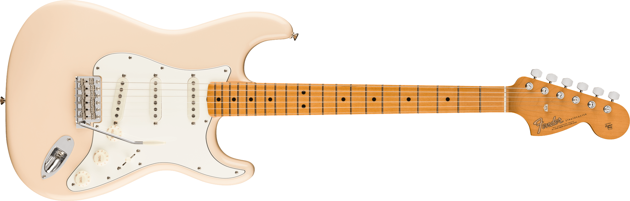 Fender Vintera® III Late '60s Stratocaster®, Maple Fingerboard, Olympic White Electric Guitar - Fair Deal Music