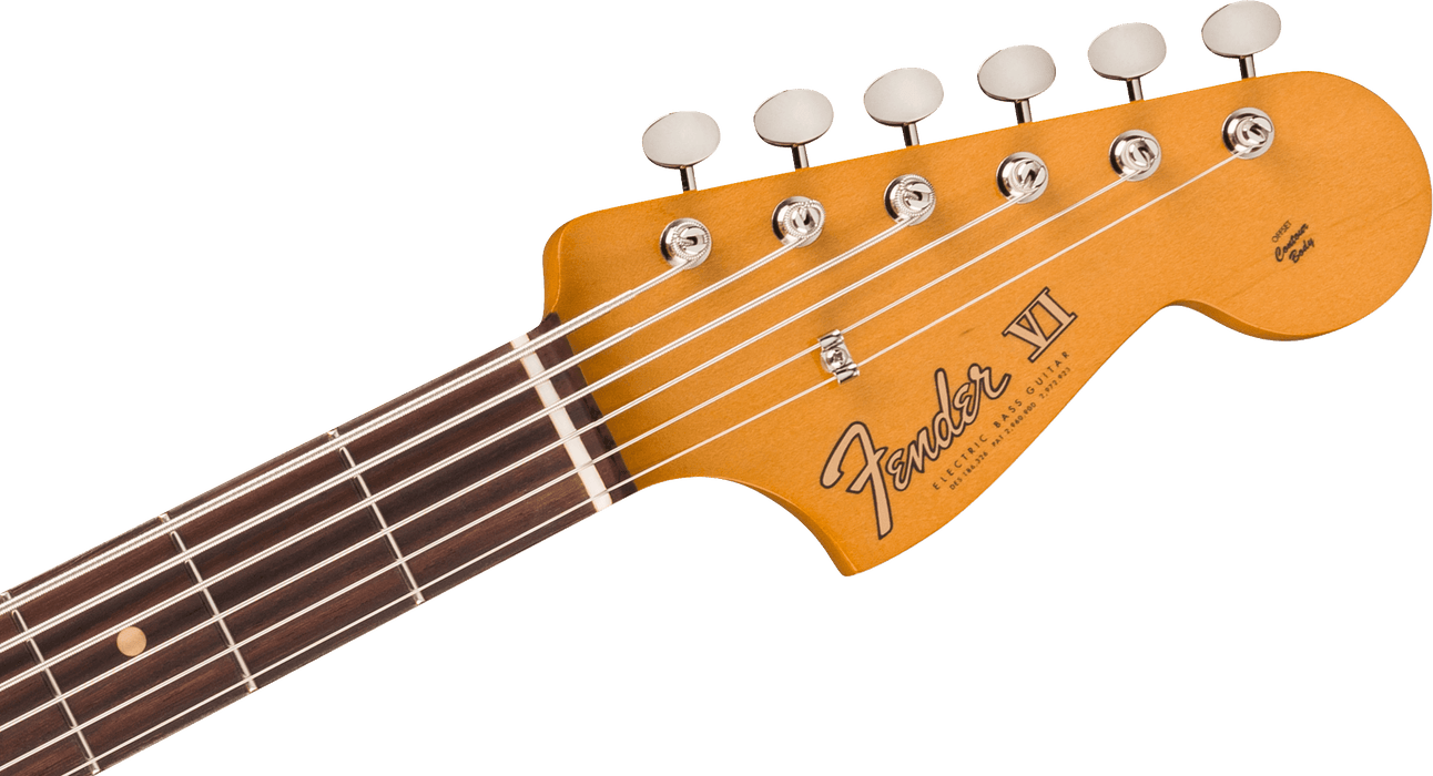 Fender Vintera® III Early '60s Bass VI, Rosewood Fingerboard, Olympic White, Electric Bass Guitar - Fair Deal Music