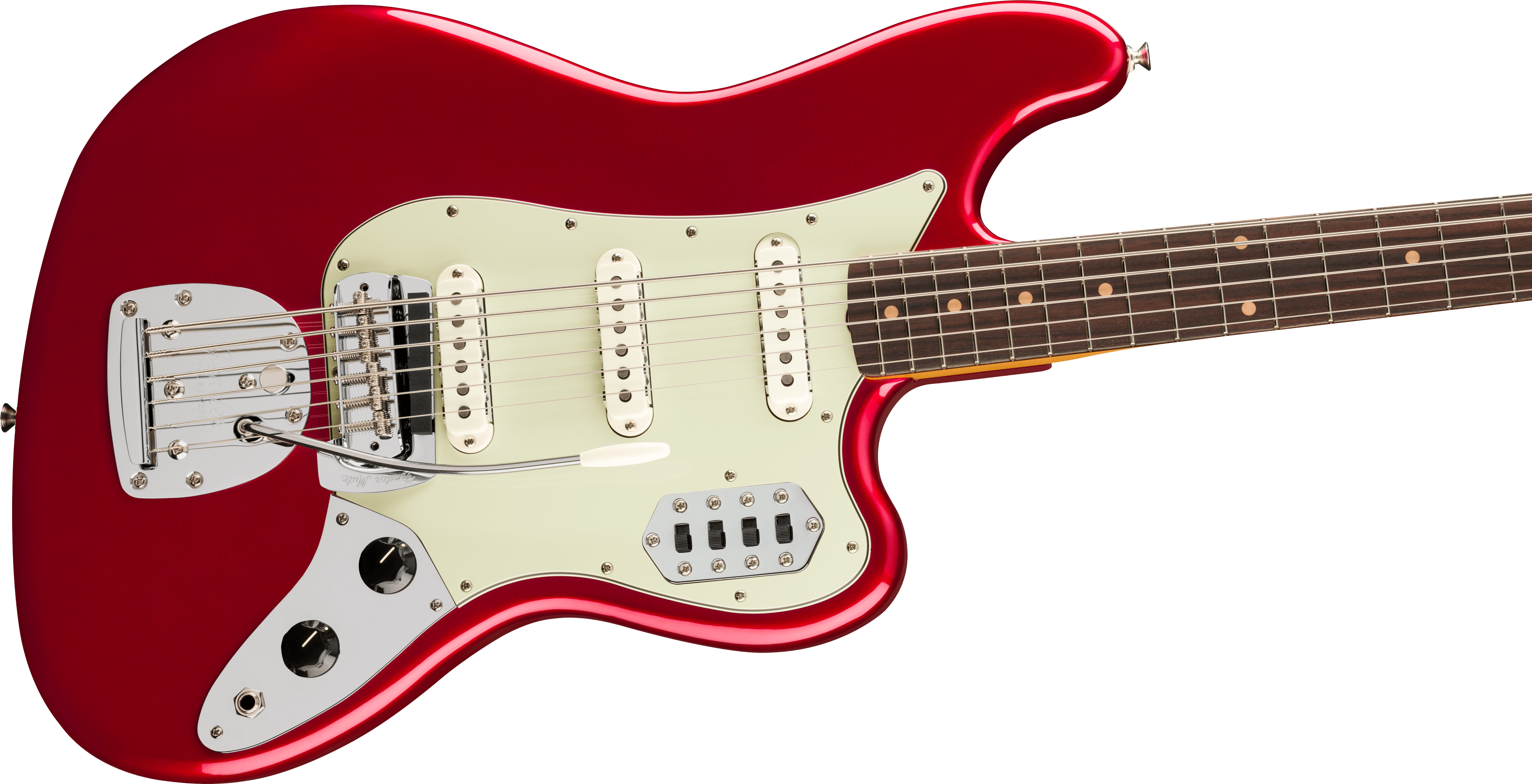 Fender Vintera® III Early '60s Bass VI, Rosewood Fingerboard, Candy Apple Red, Electric Bass Guitar - Fair Deal Music