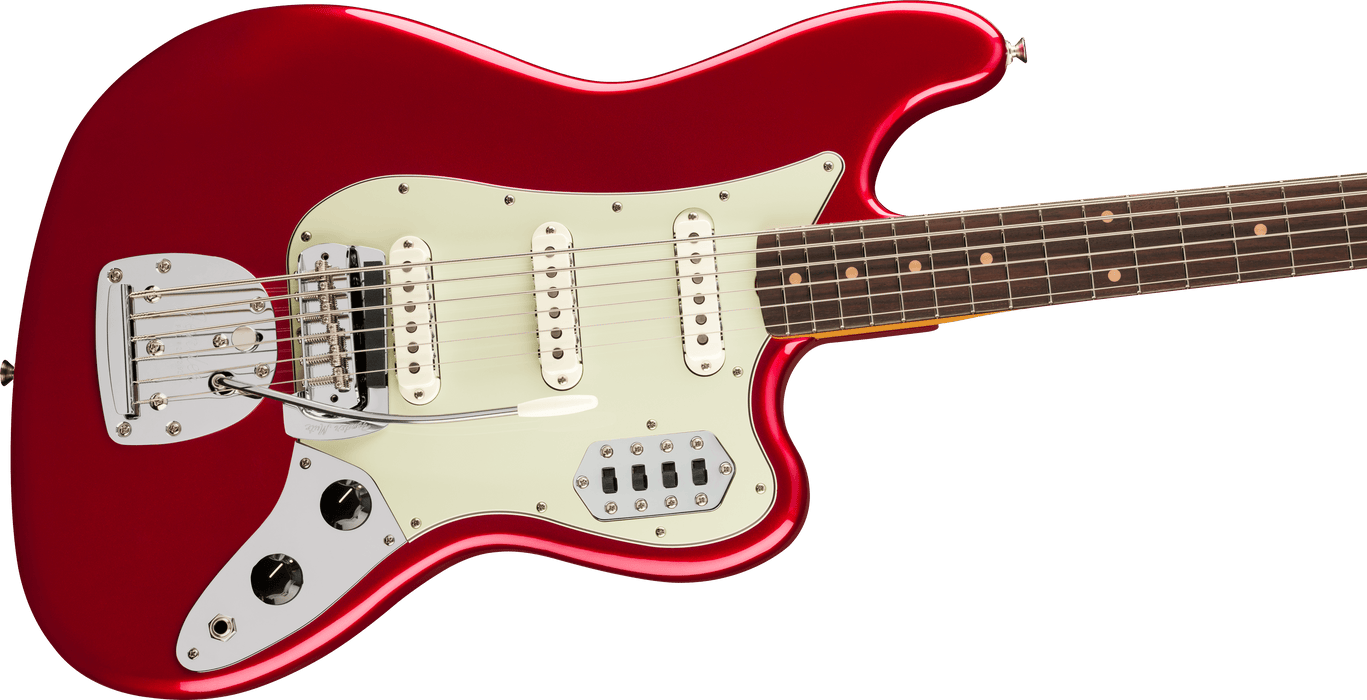Fender Vintera® III Early '60s Bass VI, Rosewood Fingerboard, Candy Apple Red, Electric Bass Guitar - Fair Deal Music